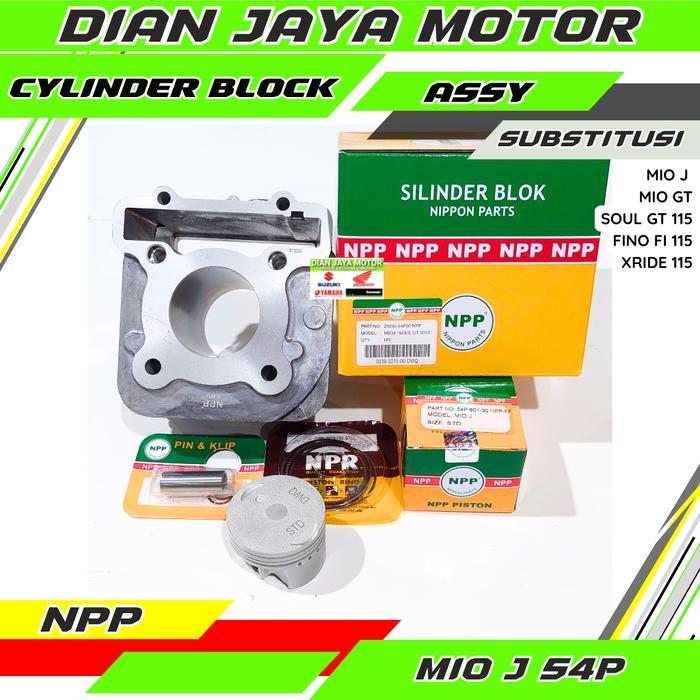 NPP BORING KIT BLOK SEHER SET PISTON MIO J 54P MIO GT SOUL GT 115 FINO FI 115 XRIDE 115 CYLINDER BLO