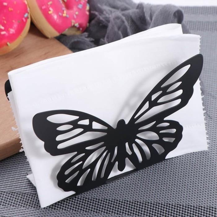 Tempat Tissue Stainless Steel Napkin Holder Resto Kotak Tisu Metal untuk Dapur & Meja Makan