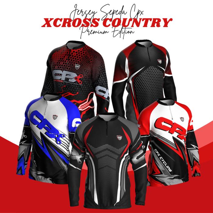 CPX Baju Kaos Jersey Sepeda Mtb Kaos Gowes Pria Wanita Lengan Panjang Full Printing Original