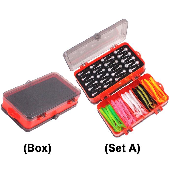 Fishing Tackle Box Crank Jig Head Hook Set Fishing Hook Jig Head Lure