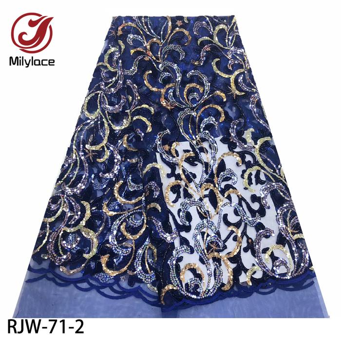 PROMO Milylace Beludru Kain Renda dengan Payet Perancis Tulle