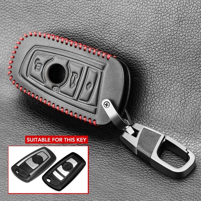 Sarung Kunci Mobil Kulit Pelindung Fob untuk BMW F20 F30