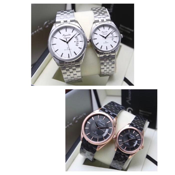 AC 8674 JAM TANGAN COUPLE ALEXANDRE CHRISTIE 8674MD - 8674LD / AC 8674 CLASSIC STEEL [ORIGINAL]