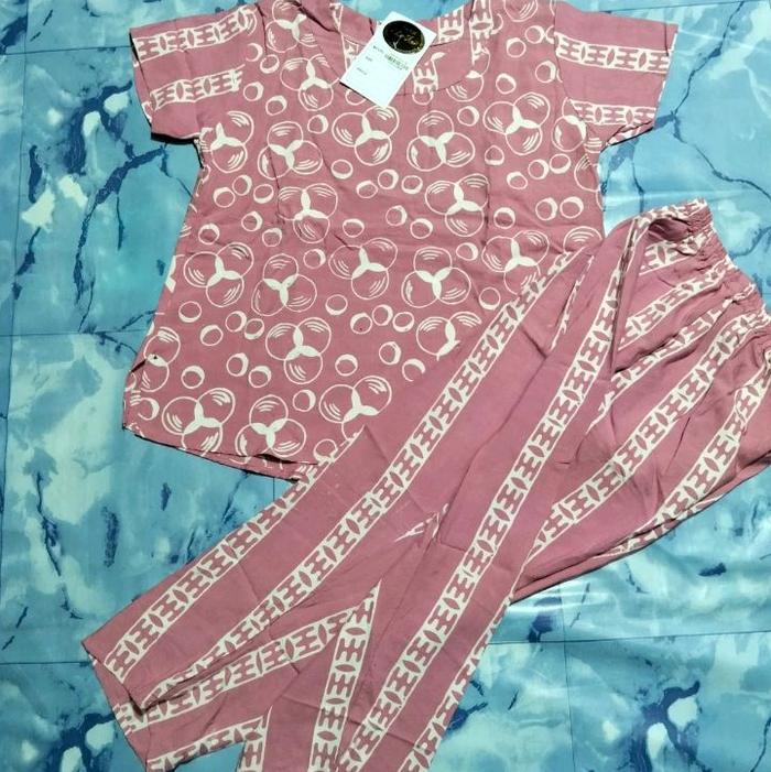 Baju Anak Tanggung CP Batik Luza untuk Usia 10-12 Tahun - Tangan Pendek, Celana Panjang - Pakaian