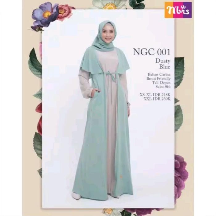 Gamis Remaja Simpel NGC 001 Dusty Blue