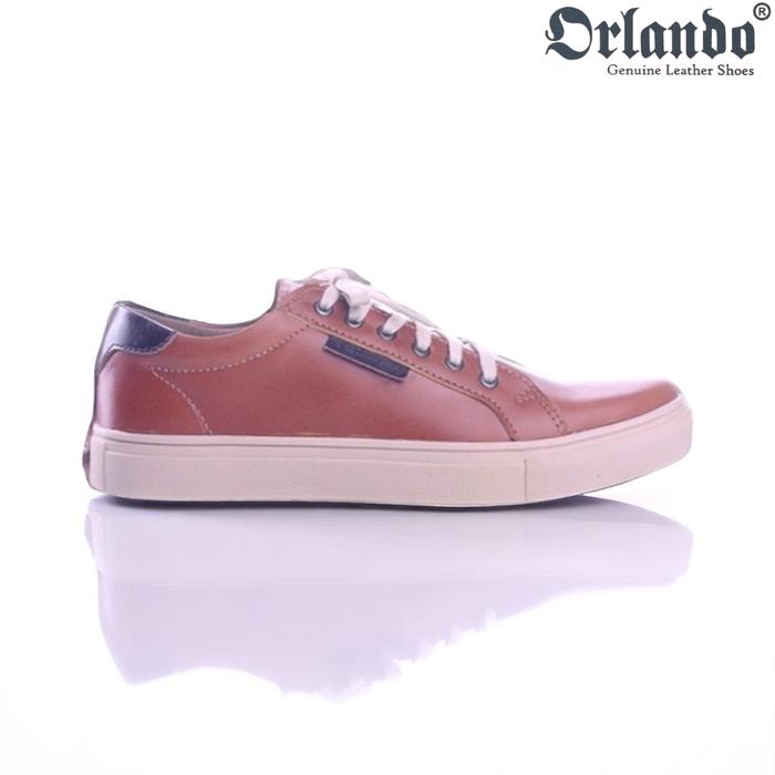 Orlando Sepatu Pria Kulit Asli Sapi Model Kets Slop Pantofel Formal Kantor Resmi Sekolah Orlando Hit