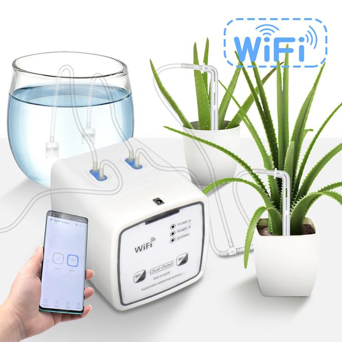 Double Pump Garden Wifi Control Watering Device Automatic Water Drip