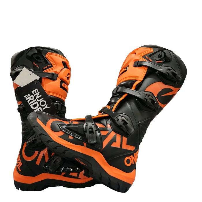 Spatu Oneal Rmx Boot Enduro Black Oren Shoes Boots Pria Wanita Trabas Enduro Gtx Trail Motocross Adv