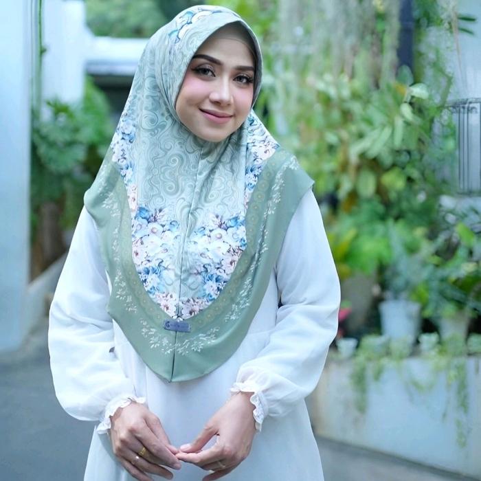 BERGO INSTAN MOTIF - hijab bergo instan motif printing bahan jersey syar'i - Kerudung Jilbab bergo i