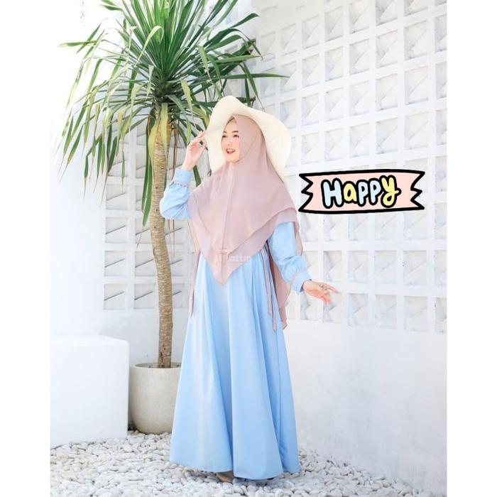 Nasra Syari - Baju Gamis Busui Dress Wanita Fashion Muslim Ukuran M L Xl Xxl 3Xl 4Xl Jumbo Untuk Aca