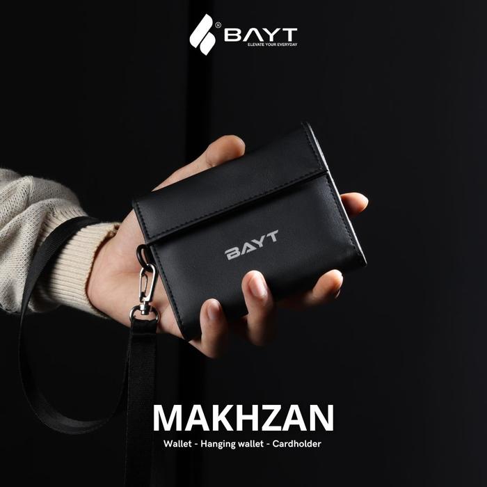 BAYT | Dompet pria MAKHZAN dompet kartu kulit hanging wallet uang