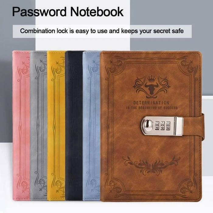 Buku Jurnal Leather Determination A5 200 Halaman Grid with Lock - TDD3