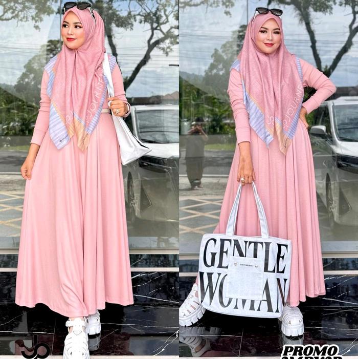dress journey sabina original Gamis kaos knit premium promo