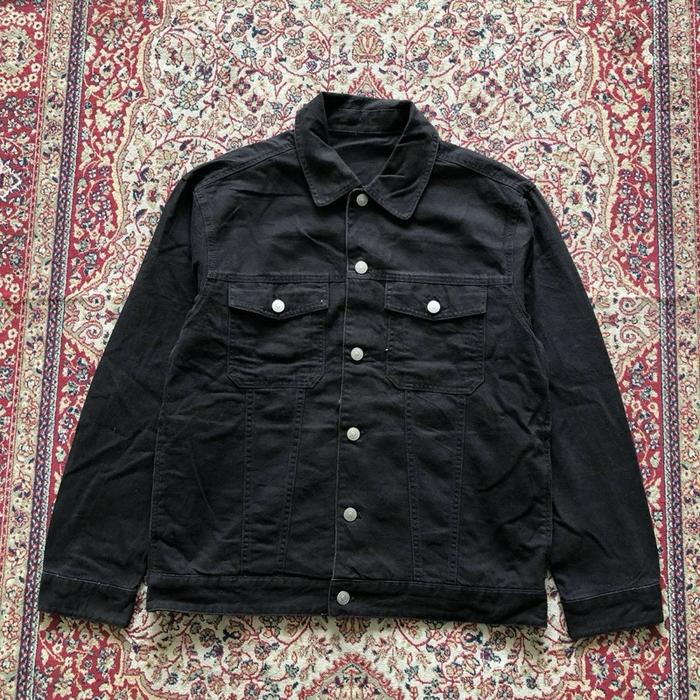 Jaket Spao for Men washed trucker jeans Vintage trucker denim black i573