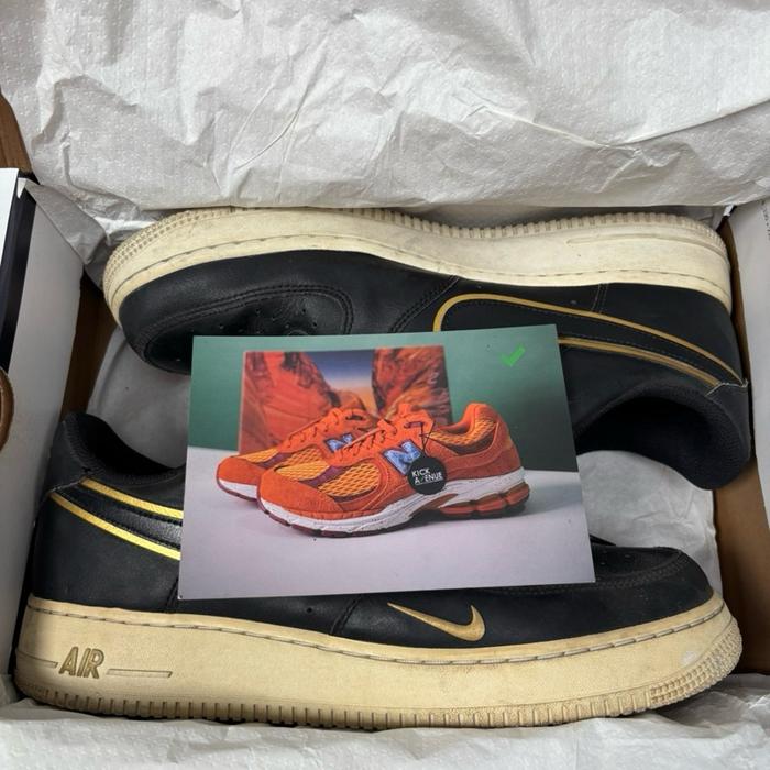 Nike Air Force 1 LV8 Black Metallic Gold (KickAvenue) Size 44