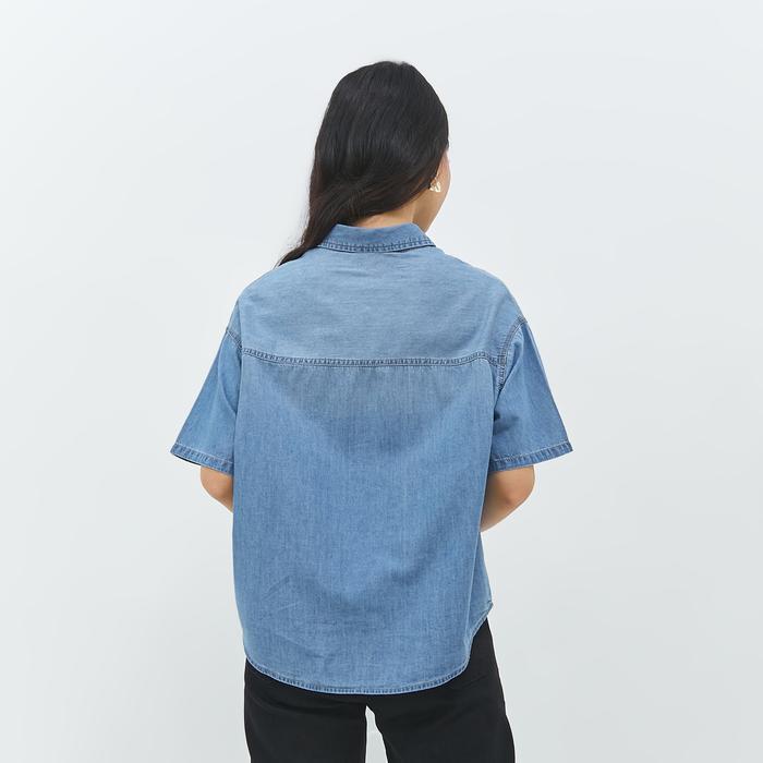 Geela Official - Gantari Ue Denim Shirt (G.1532) | Kemeja Wanita