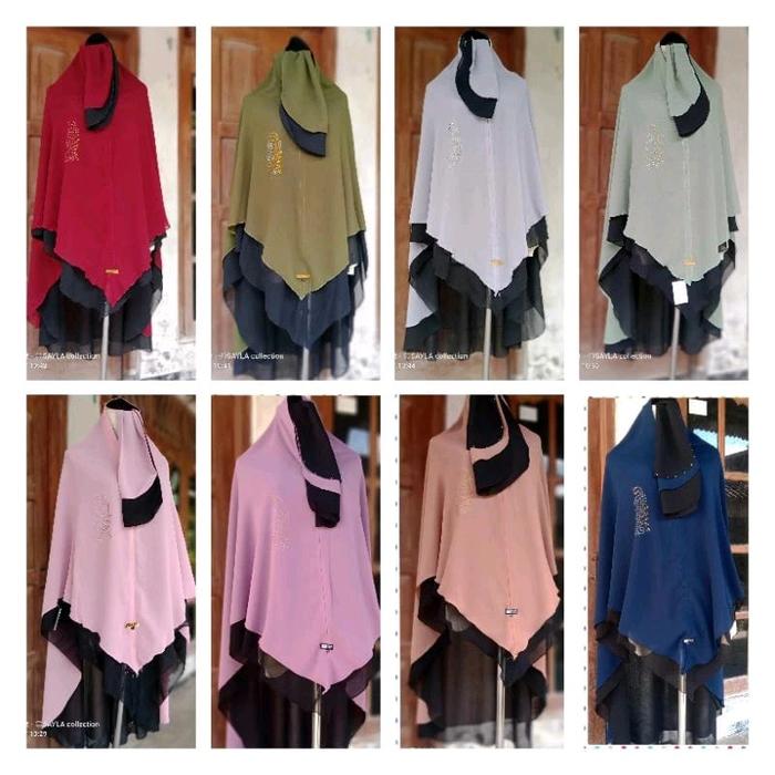 Khimar BolBal Hitam, Cokelat,maron,hijau army,abu muda,hijau mint,pink baby,ungu,coksu,navy Putih