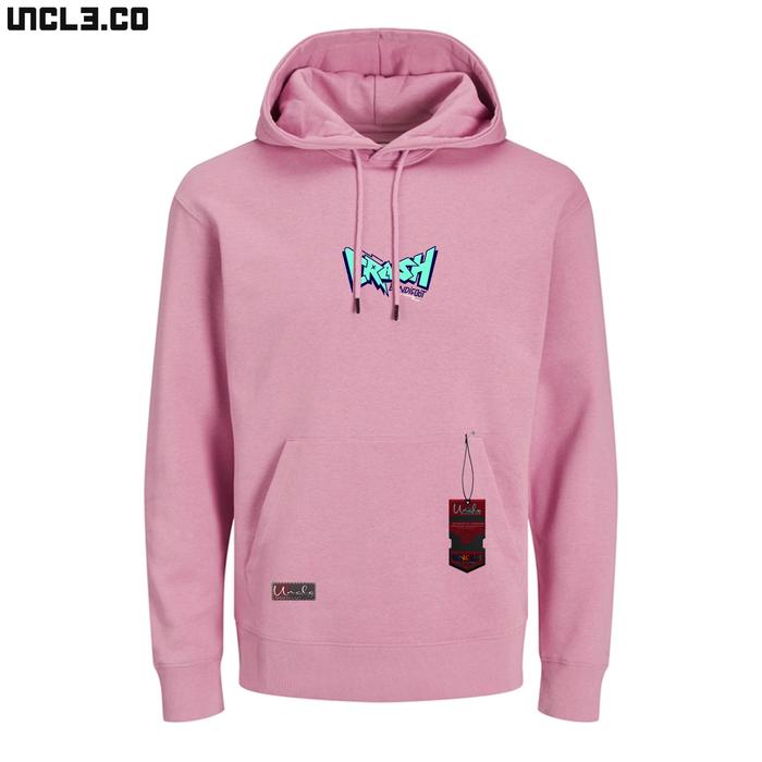 Hoodie distro graffity simple Jaket Sweater hodie aesthetic warna pink dewasa Viral Brand Uncle.co