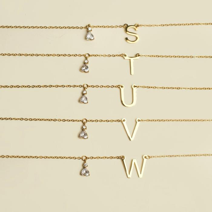 Joia Jewels | Kalung Titanium Steel Anti Karat | Kalung Alphabet Daily | N1AG N1BG N1CG N1DG N1EG N1