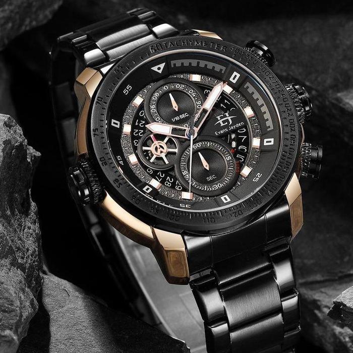 DISKON!!! BUY 1 GET 1 EVANS JAYDEN 9466 RANTAI JAM TANGAN PRIA EJ 9466 RANTAI CHRONOGRAPH RANTAI PAD
