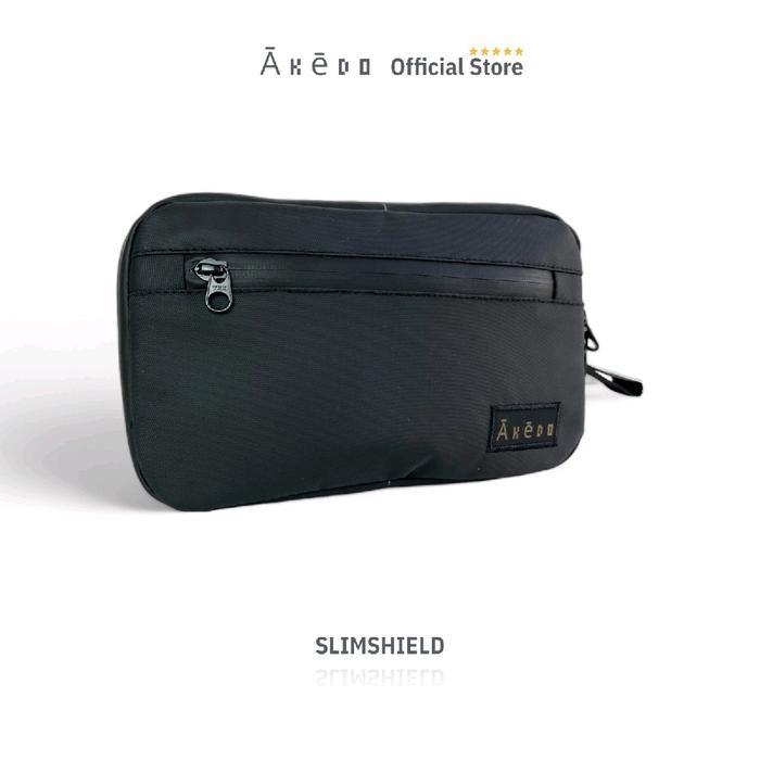 Tas Selempang Akedo Slimshield Pria, Bahan Synthetic Leather dan Cordura Bimo 1000D - Cowok Tas Slin