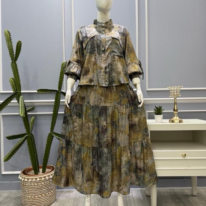 SET ROK SALVINA YS JAGUARD SILK (ADINDA)