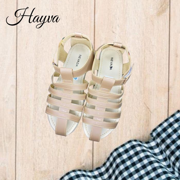 Sepatu sandal nevada wanita terbaru sandal dewasa korean style fashion design tebal ringan empuk nya