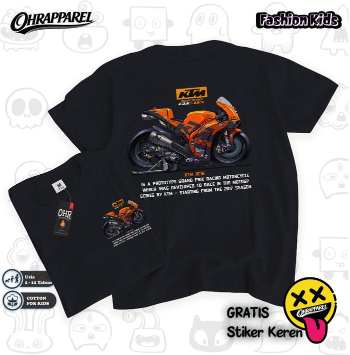 OHRKIDS - Baju Kaos Anak Motor sport KTM RC16 Kualitas Cotton Distro