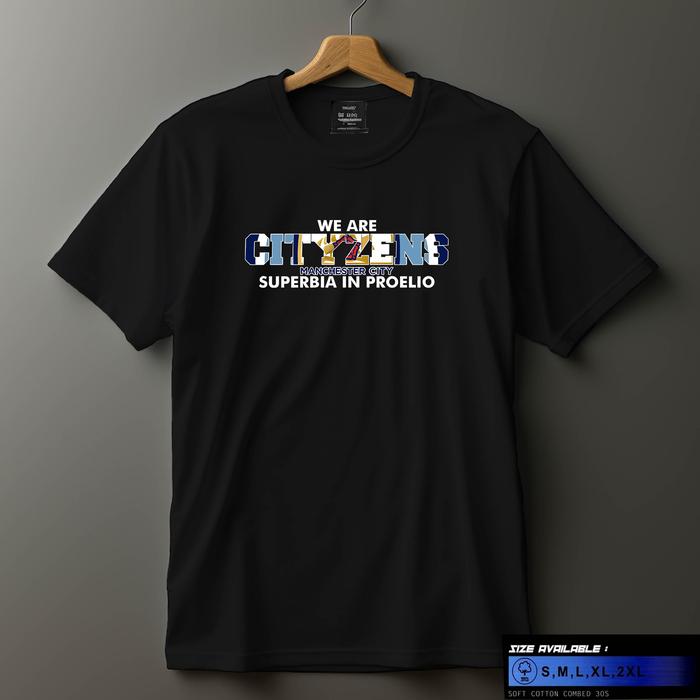Kaos Bola Dewasa Dan Anak MANCHESTER CITY CITYZENS Premium Classic T-Shirt | Kaos Man City | Kaos Ci