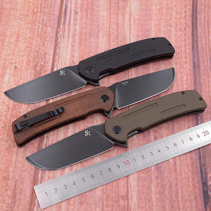 Sitivien New ST133 Micarta D2 Blade Ceramics Ball Bearing Flipper
