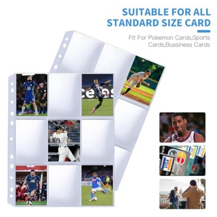 10pcs/Set Binder Sleeve Photocard A4 9p Sleeve Pocket Binder Transparan Sleeve Binder Collection Alb