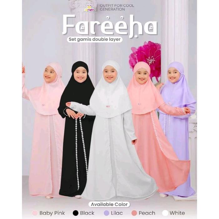 Fareeha Set Gamis Brukat Dari Bahan brukat Tersedia Dari Usia 5 Tahun Sampai 13 Tahun Dari Size M sa
