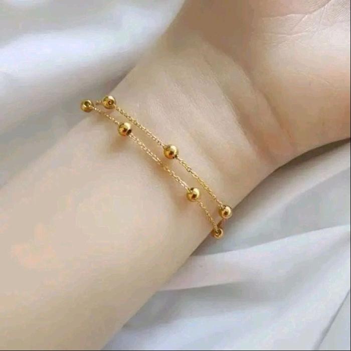 gelang titanium jedar dua layer