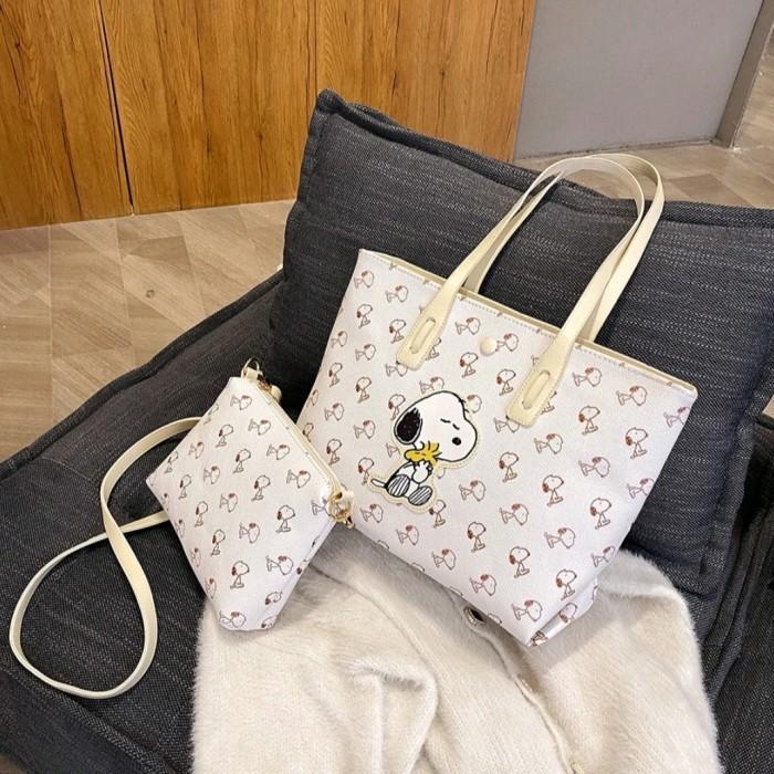 TOTE BAG WANITA KARAKTER SNOOPY TAS SELEMPANG WANITA KARAKTER SNOOPY