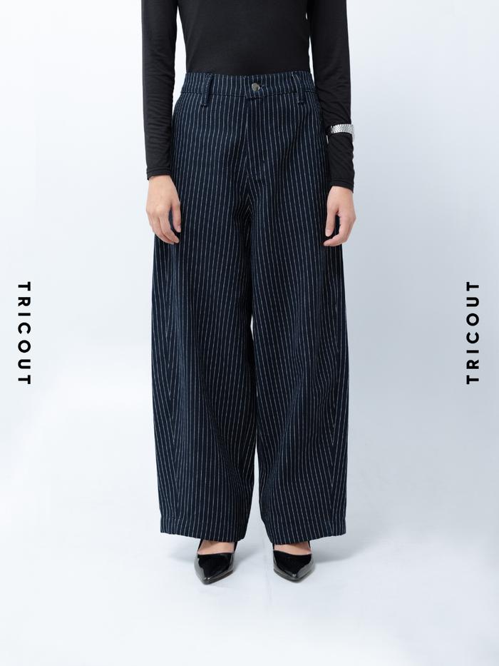 IRUMA WABASH BARREL PANTS WIDE CELANA DENIM by TRICOUT