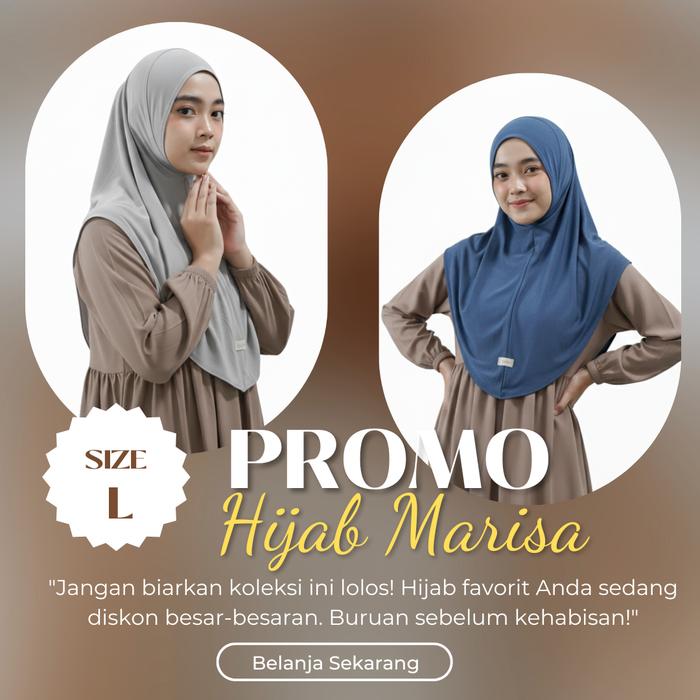 Hijab Marisa L : Langsung Slup! Jilbab Instan Syar'i Pendek Paling Dicari-Super Praktis untuk Kegiat