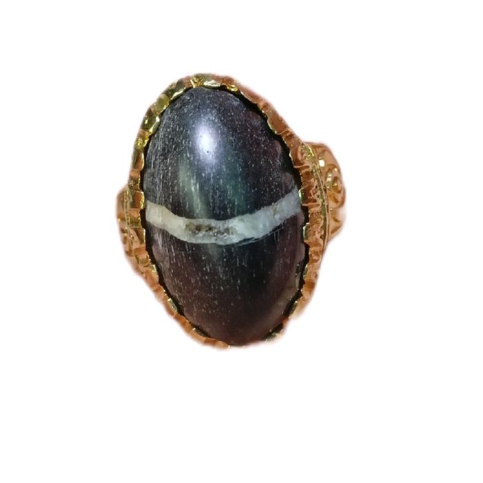 Cincin Fosil Kelor Kendit tembus senter
