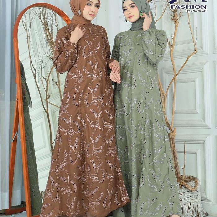 LABAY HIJAB/GAMIS INDAH /GAMIS BKK PREMIUM/GAMIS KATUN BOLONG BORDIR/FAUZANA