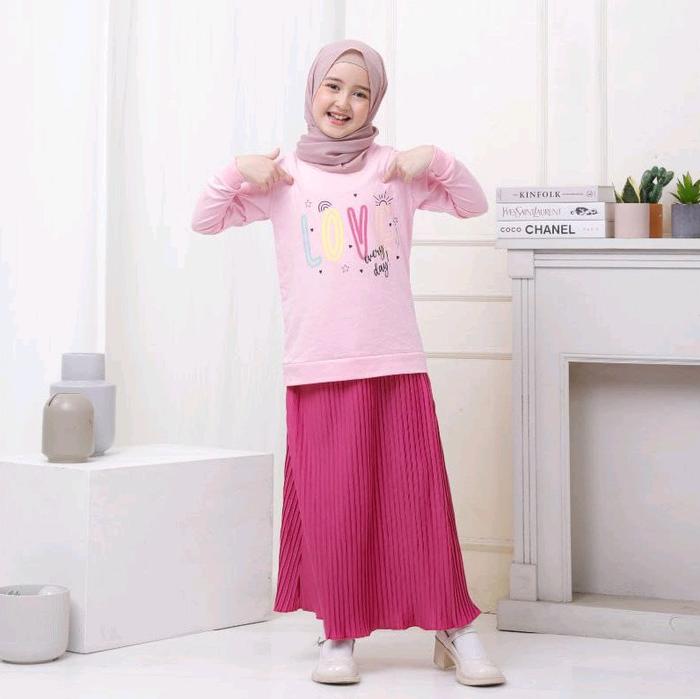 [Mini Dolphin] Set Rok Plisket Anak Naira Fashion