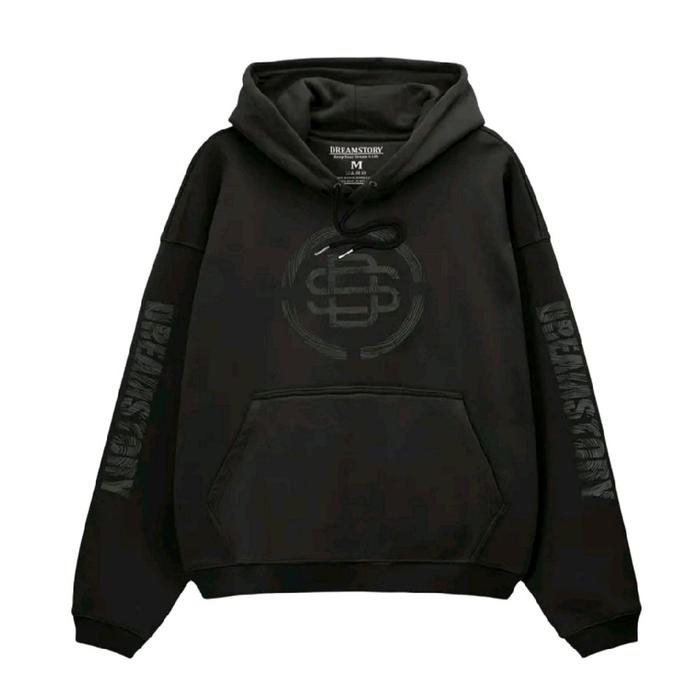 hoodie druga original dream cotton flice 330 gsm Sweater Hitam Unisex  Jumper