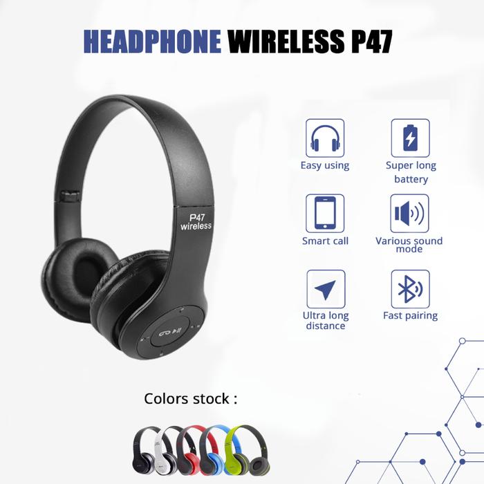 P47 Headphone Wireless Bluetooth Stereo 5.0+EDR