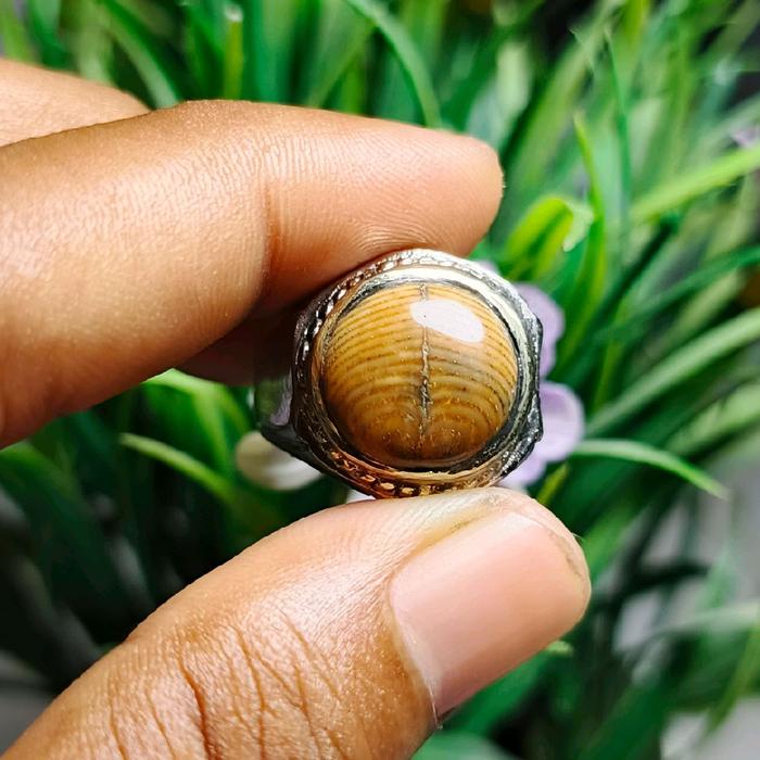 Cincin Batu Akik Jipen Sisik Ular Madura, Pamor Blarak Sineret