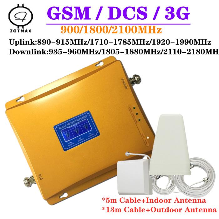 ZQTMAX 900 GSM Mobile Signal Booster 1800 DCS LTE 2100 UMTS Cellular