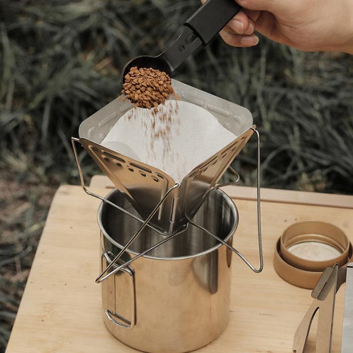 Outdoor Camping Coffee Filter Portable Stainless Steel Coffee Drip