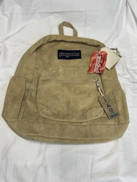 Jansport Cross Town Plus Remix 17” Backpack Travertine Corduroy Tan Brown School