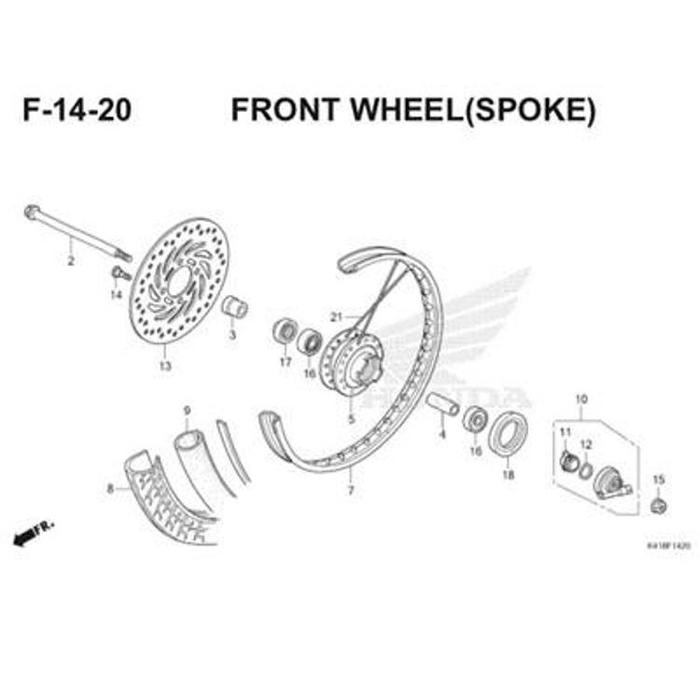 Velg (Rim FR Wheel) - Supra X 125 FI 44701KPH882