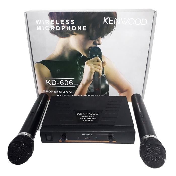 Microphone Karaoke Kenwood KD-606 Mic Wireless tanpa kabel