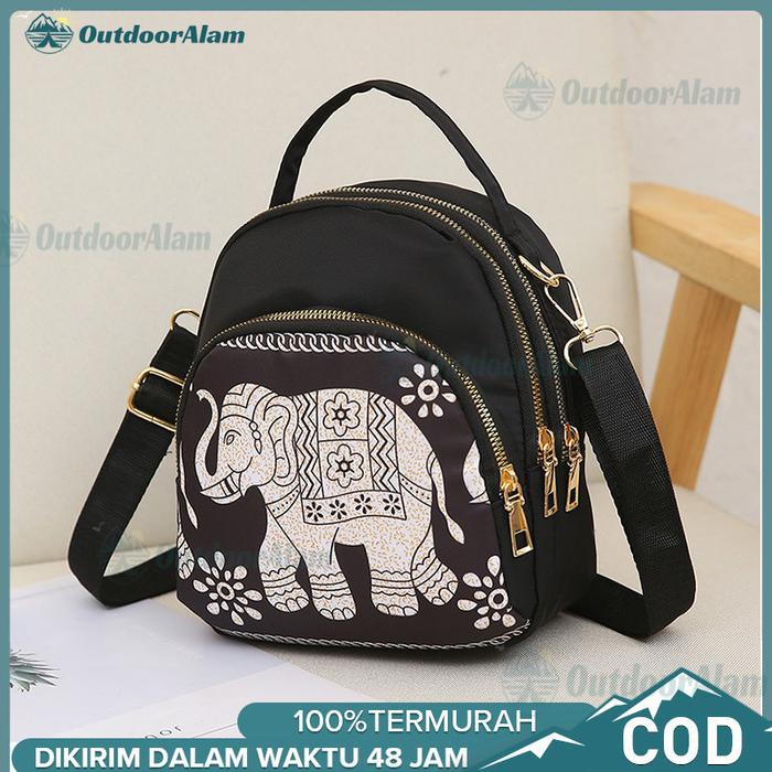TAS SELEMPANG IMPORT CHIBAO HITAM MOTIF 220# Chibao Mini Bag Selempang Motif Original 7701#motif Tas