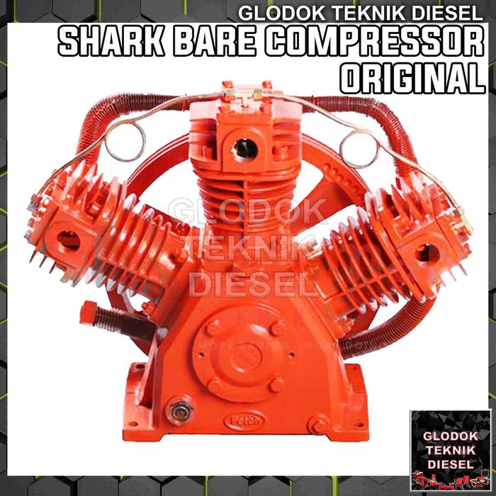 Shark Bare Air Compressor 2 HP Kepala Kompresor Head pump ORIGINAL SHARK