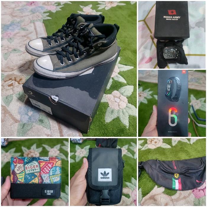 CONVERSE, EIGER, PUMA, SWISS ARMY, ADIDAS & MI BAND. (SECOND)